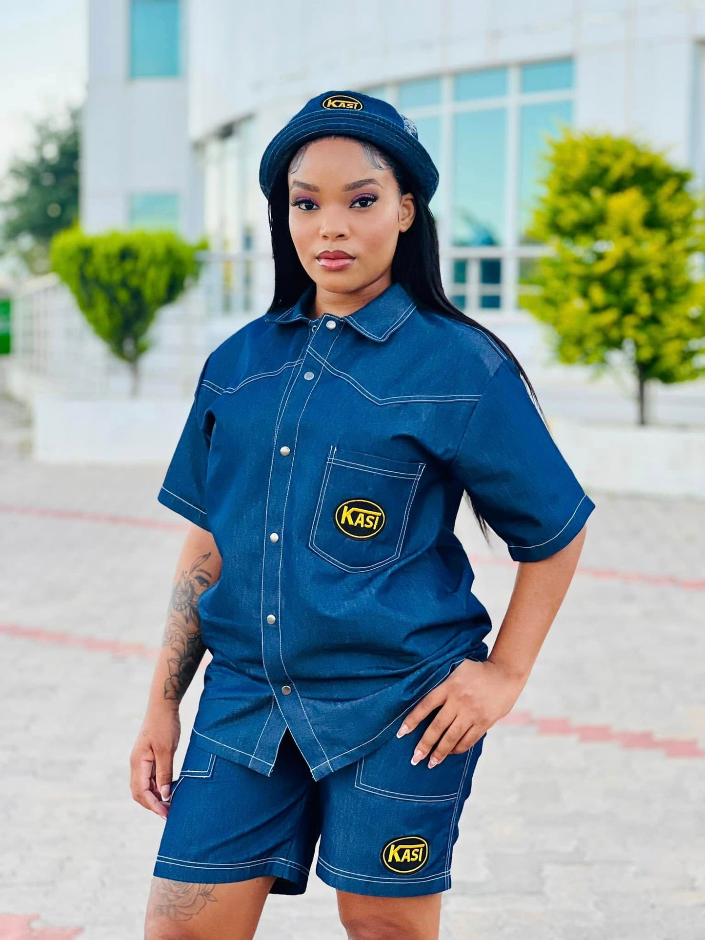 Denim Blue kasi set