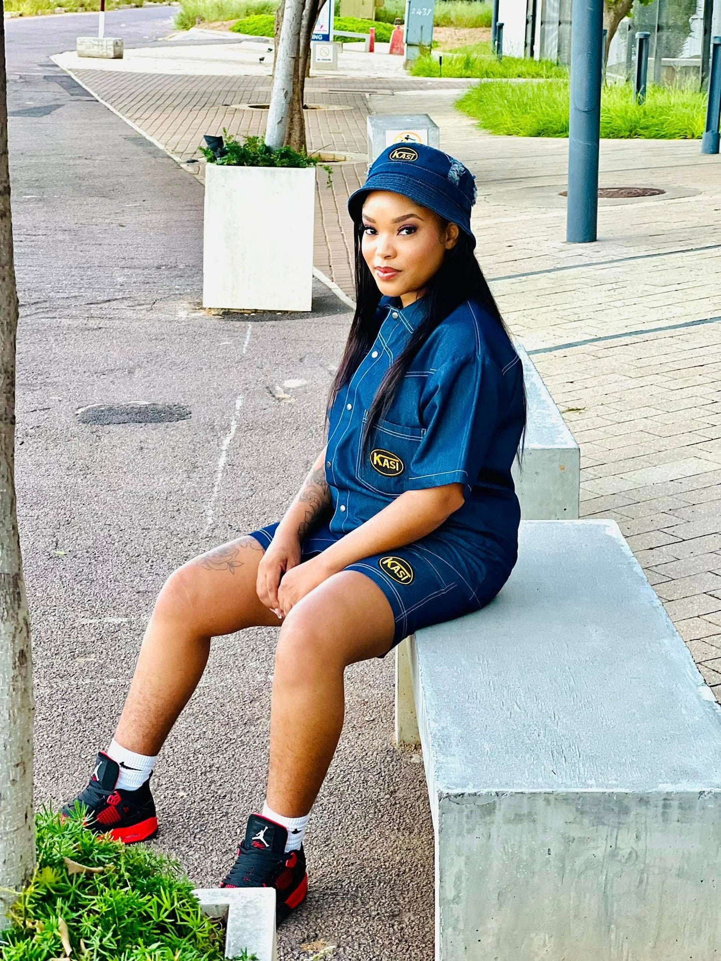 Denim Blue kasi set