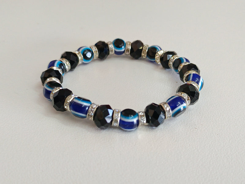 Black and Blue Beads Bracelets