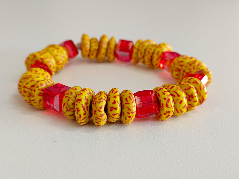 Yellow, Pink Plated Bracelet