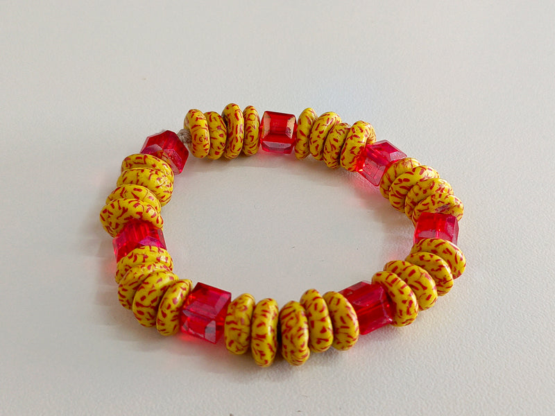 Yellow, Pink Plated Bracelet