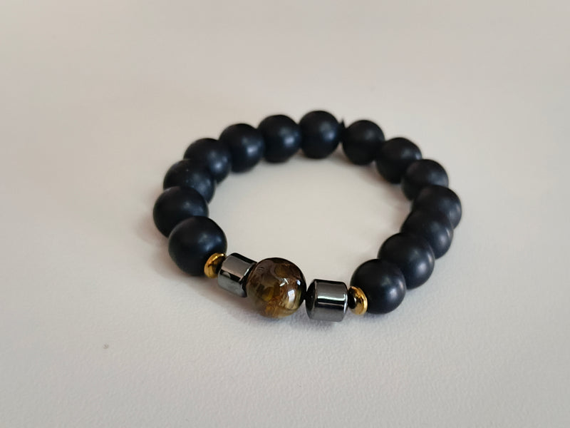 Black and Gold Plated Bracelet