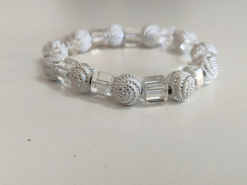 White Bead Bracelet