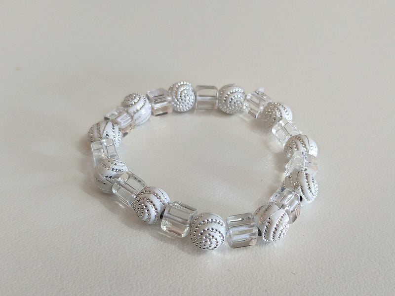 White Bead Bracelet