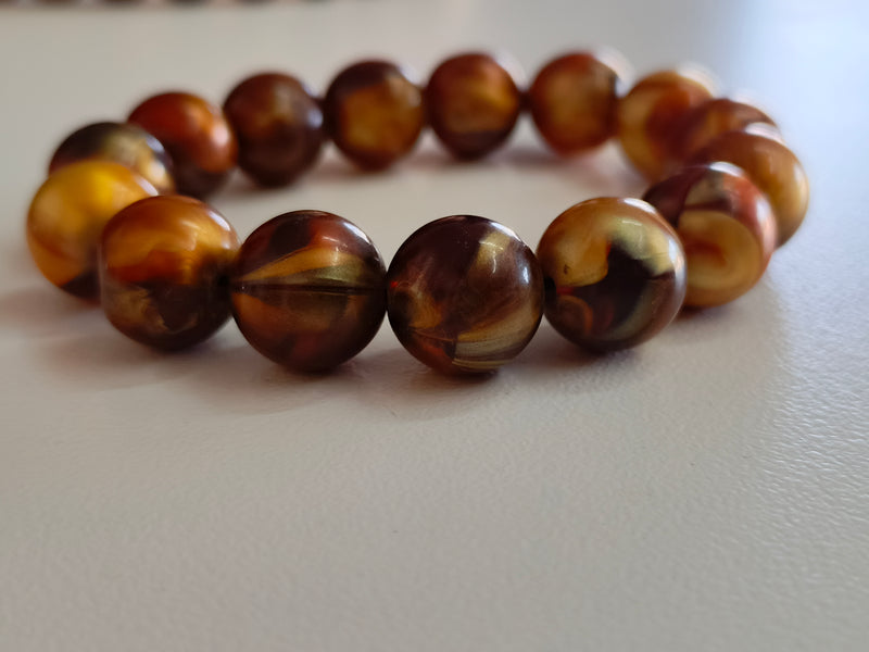 Beige and Brown Plated Bracelet