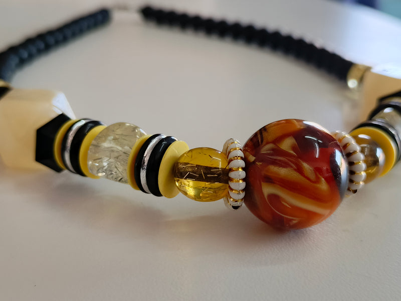 Black and Brown Beads Necklace