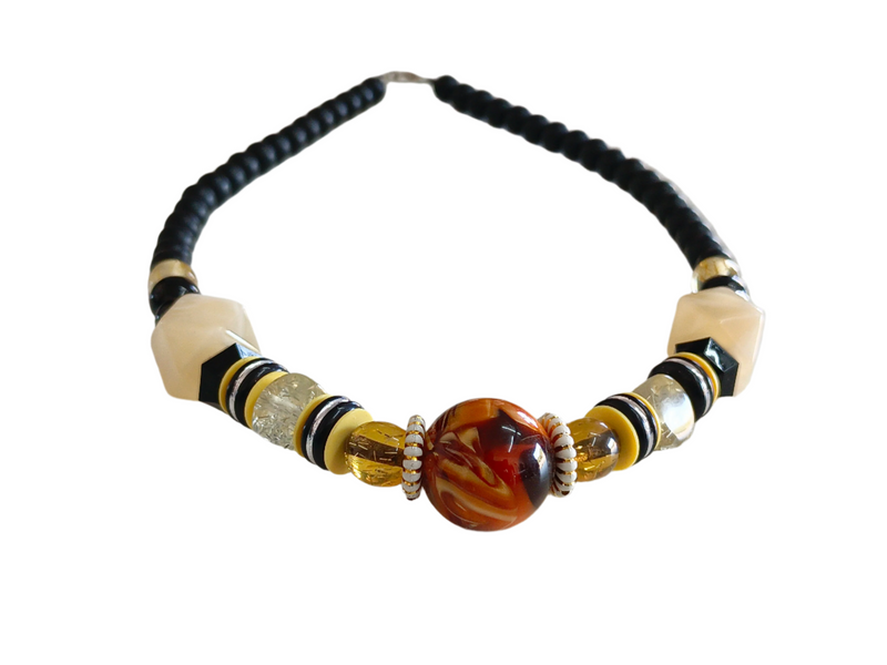 Black and Brown Beads Necklace