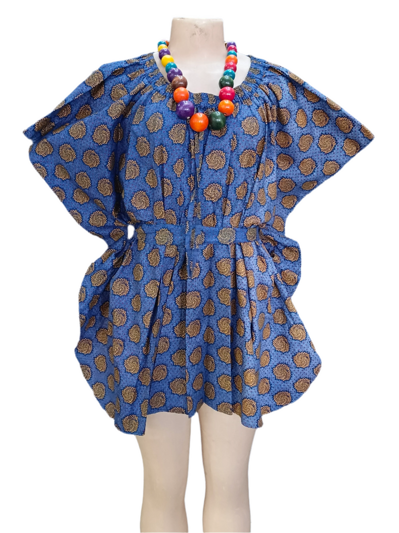 Blue African Women Top