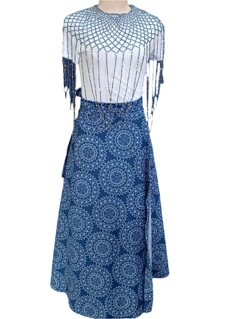Blue Geremane Skirt
