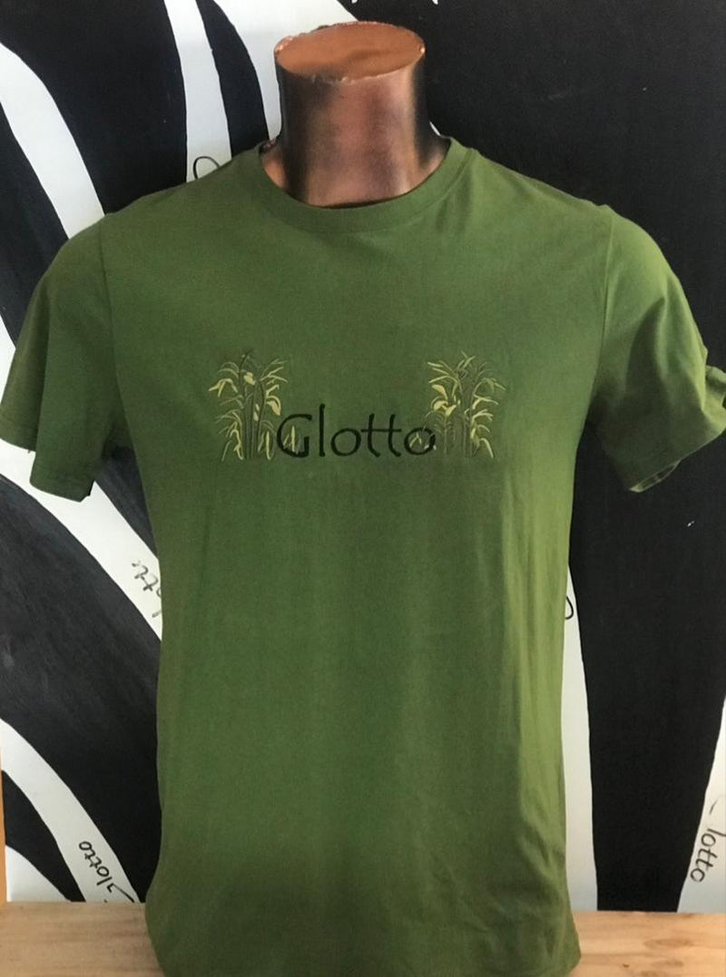 Classic Olive Flora Embroidery T-shirt